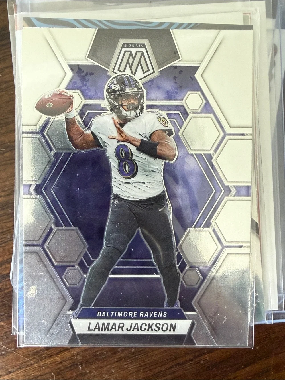 Baltimore Ravens Lamar Jackson Football Trading Card - Purple